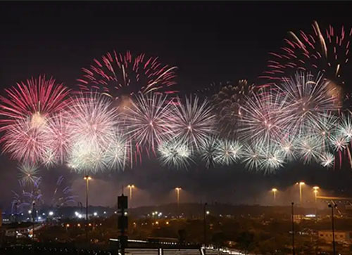 浪卡子县焰火晚会